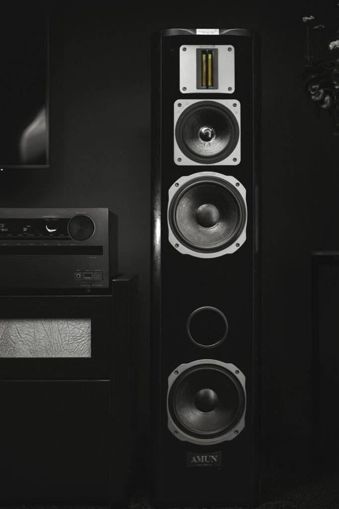 acoustics, music, tool, speaker, column, receiver, audio, sound, meloman, turntable